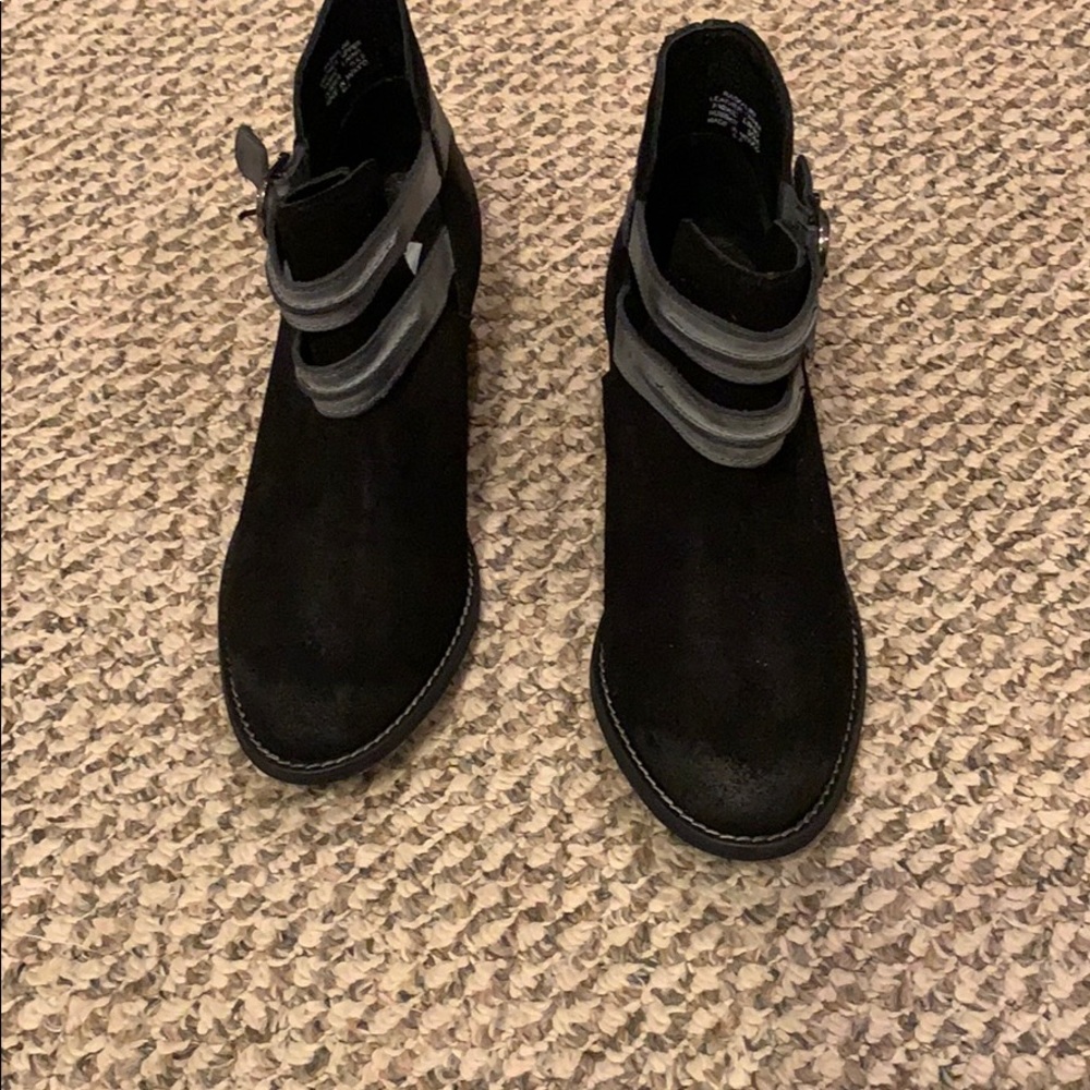 Steve Madden Black and Gray Ankle Boots Size 8M - Picture 2 of 4